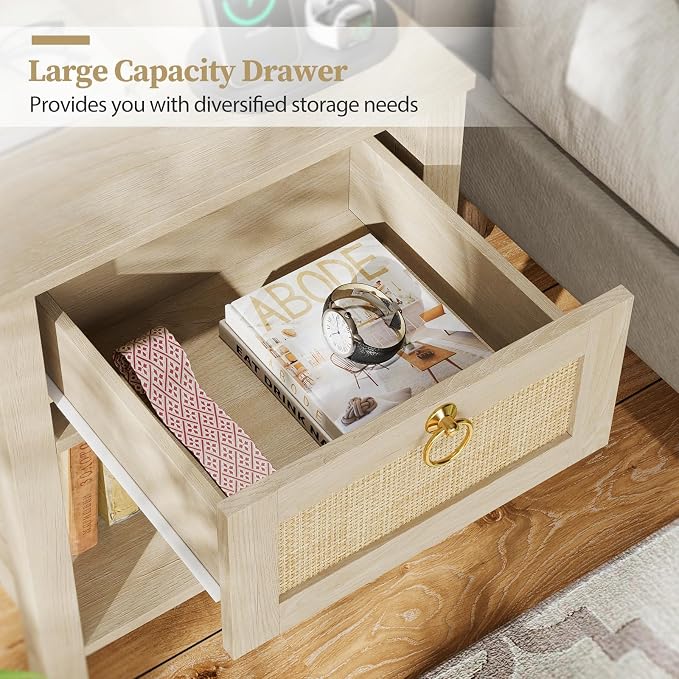 Eclatara Rattan Nightstand: Sturdy Night Stand - Image 6