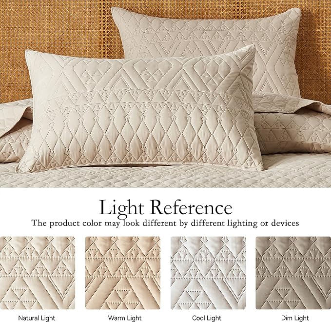 akkialla Full/Queen Size Quilt Bedding Set, Modern Style Geoetric Pattern - Image 4