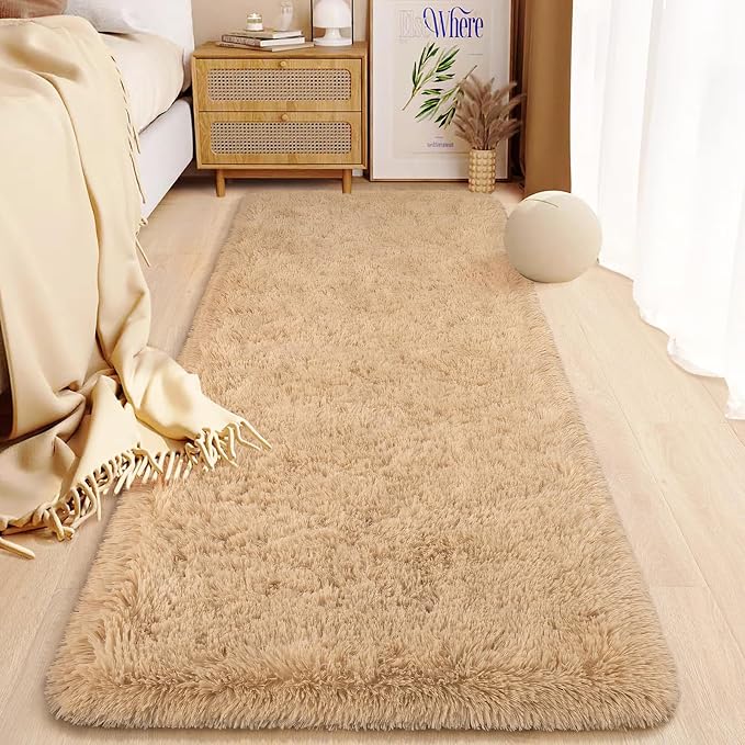 HOMORE 2x6 Runner Rugs for Bedroom, Light Tan Runner Rug for Hallway Entryway - Image 9