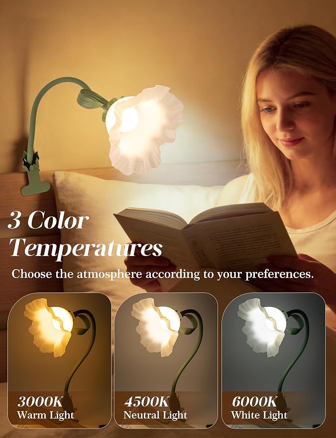 Flower Clip On Desk Lamp for Home and Dorm - Image 2