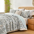 Grand Linen 3 Piece Oversized Lightweight All-Season Paisley Design Quilt Set by Grand+Linen
