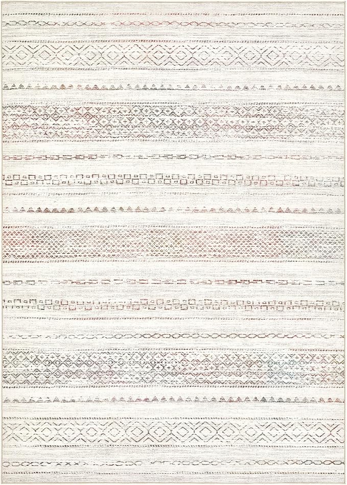 Nakagishi Boho 4x6 Area Rug Living Room Rugs Machine Washable Multi Color | Soft - Image 8