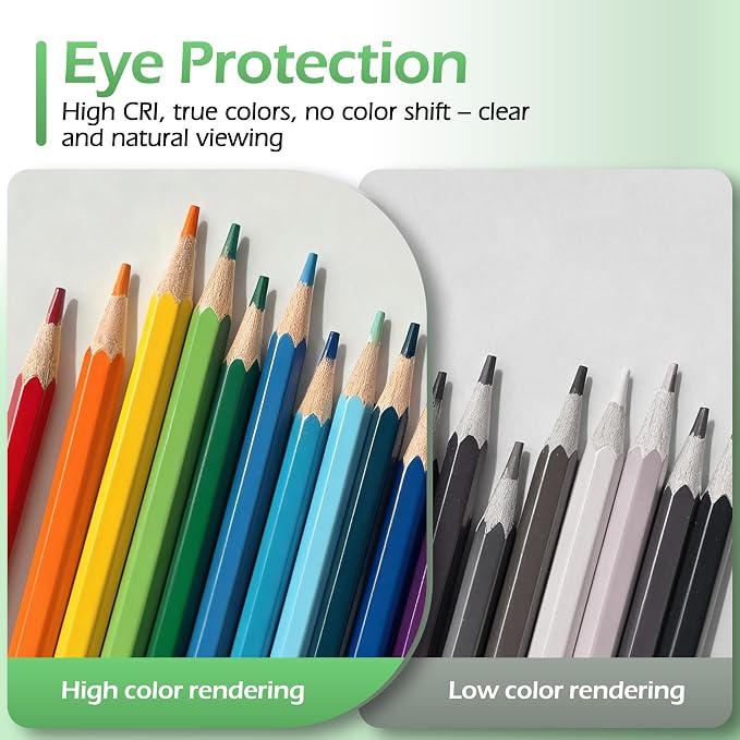 Desk Lamps for Home Office, Small LED Reading Lamp, 5000K Eye-Care Desk Light | - Image 5