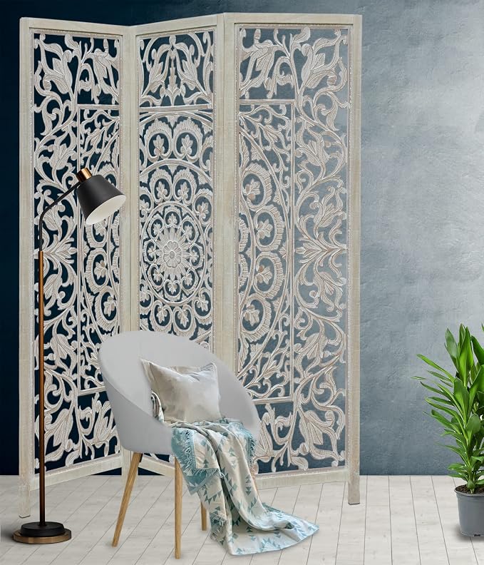 COTTON CRAFT Room Divider Wood Screen - Image 3
