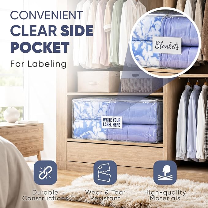Masirs Clear Blanket Storage Bag - Image 5