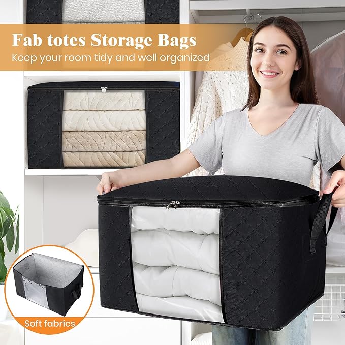 10 Pack Storage Bags for Clothes Blanket Storage Bins - Image 5
