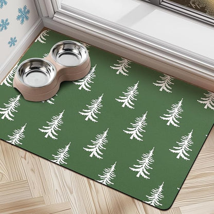 Dog Cat Food Mats for Floors, Absorbent Dog Bowl Mats for Food and Water, Quick Dry Pet Food Mat Non-Slip Pet Supplies