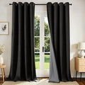 Joydeco Blackout Curtains 108 Inches Long 2 Panels Burg, Room Darkening Curtains by JOYDECO