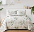 Anibedding Floral Quilt Set King Size, 3 Pieces Botanical Print Bedspread | by Anibedding