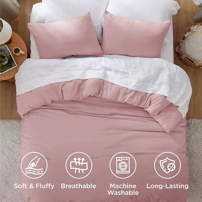 Bedsure Queen Comforter Set, 3 Pieces GentleSoft™ Bed Set, 1 Lightweight - Image 4