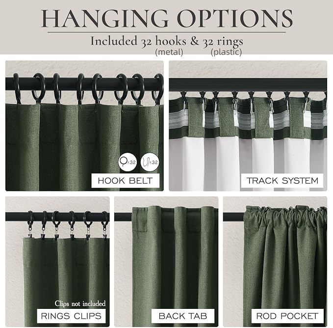 QJmydeco 45 Inch Kitchen Curtains Sets - Image 4