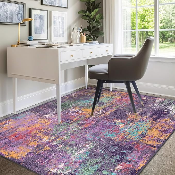 RELEANY Washable 6'x9' Abstract Area Rug - Image 8