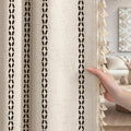 Beige 100% Boho Blackout Curtains 84 Inch 2 Panels by Unknown