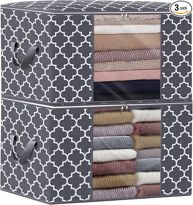Storage Bags 100L 2Pack Clothes Organization and Storage Containers | Large by WiseLife