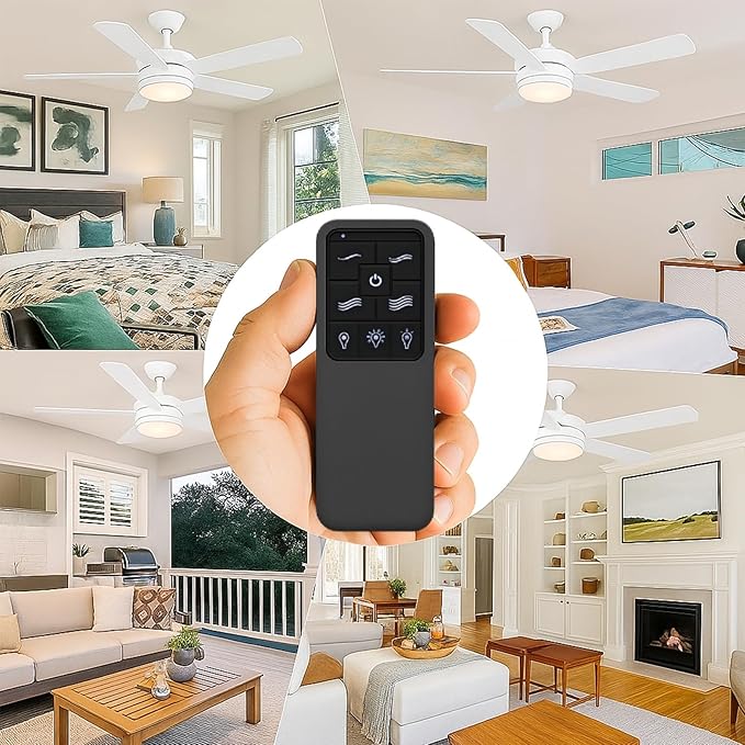 Replacement Remote for Westinghouse Ceiling Fan Remote 7787900 7788200, 4-Speed Dimming Fan Remote Control with Backlit Buttons,Easy to Set with Mount Holder-Remote only