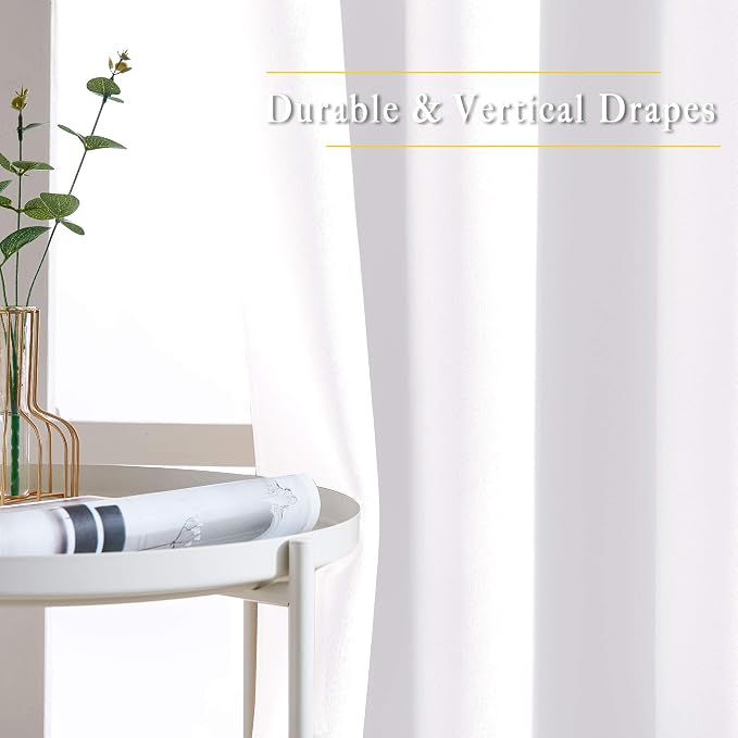 NICETOWN White Curtain Panels for Dining Room - Image 5