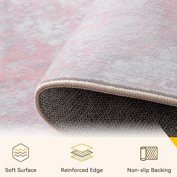 RELEANY Washable Round 8ft Area Rug - Image 3