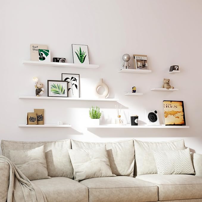 Small White Floating Shelves for Wall, Shelf - Image 6