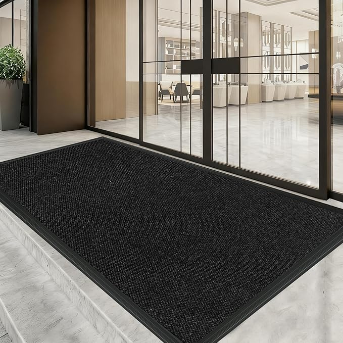 4ft x 40ft Front Door Mat Indoor Outdoor Entrance, Commercial Heavy Duty Entryway Matt, Non-Slip Rubber Backing Low Profile Doormat, Waterproof Dirt Trapper Welcome Mat for High Traffic Area