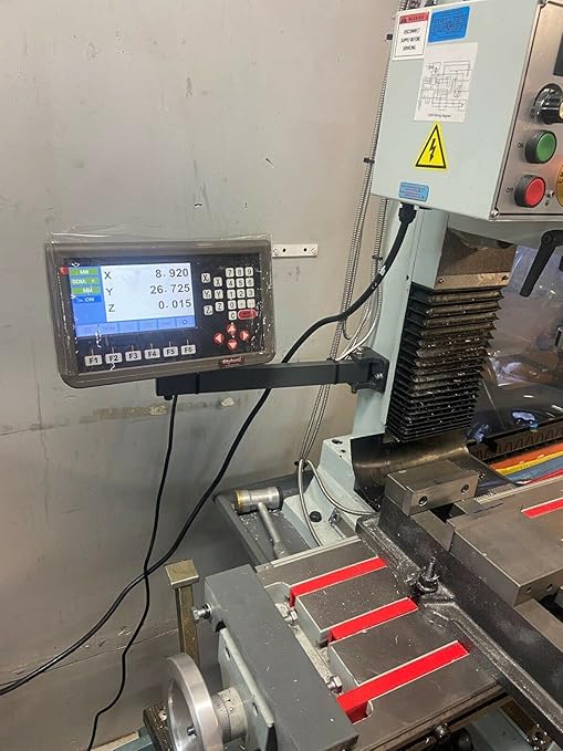 Baykunl 3 Axis Digital Readout DRO Display KIT 16" x 32" x 18" Travel Length High Accuracy IP67 5um 420mm+820mm+470mm Travel Magnetic Scale for Mill Milling Machine Tool RPM Function Included