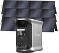 AMPACE Andes 1500 Power Station 2400W(Surge 3600W) Solar Generator with 3x200W Solar Panels, 1462Wh Solar Power Station, 1800W A-Boost Fast Charging, APP Control, Emergency Power for Home Use