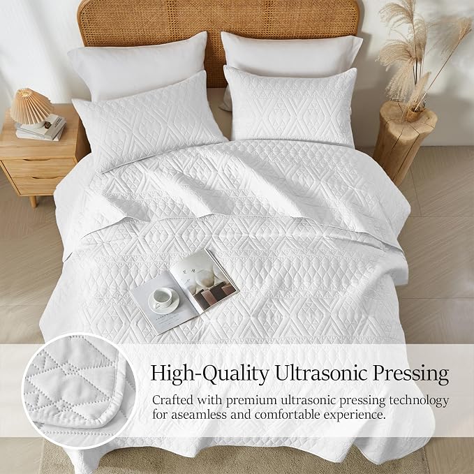 akkialla King/Cal King Size Quilt Bedding Set, Modern Style Geometric Pattern - Image 5