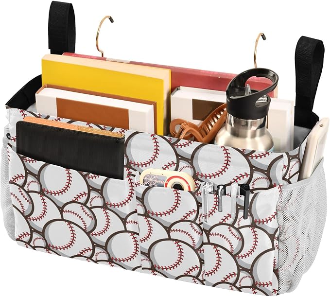 Baseball tag8 Bedside Caddy Storage Bag Bedside Organizer - Image 3