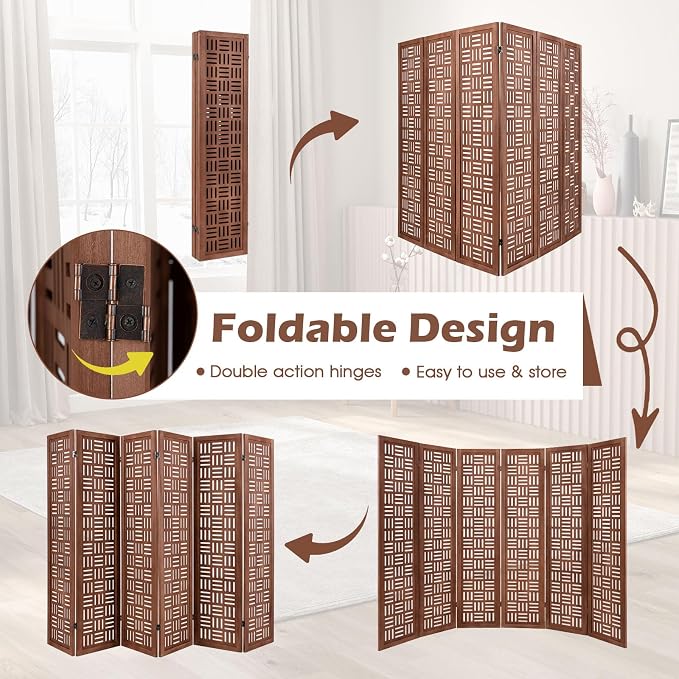 GIANTEX 6 Panel Folding Room Divider - Image 5