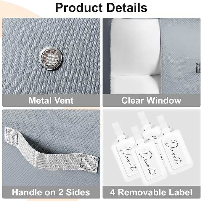Comforter Storage Bag -Large Capacity Blanket Storage Bags 3-Layer Ultra Space - Image 5