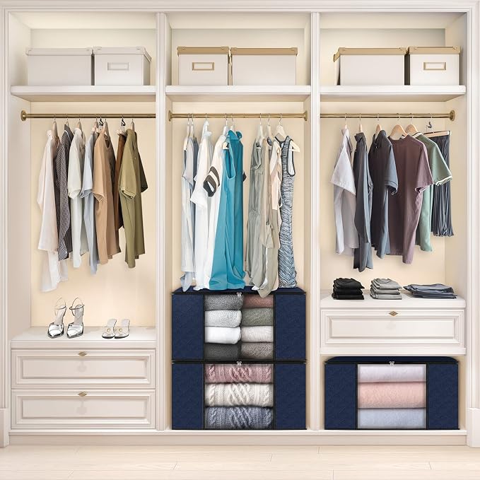 6 Pack Storage Bags for Clothes Blanket Storage Bins - Image 6
