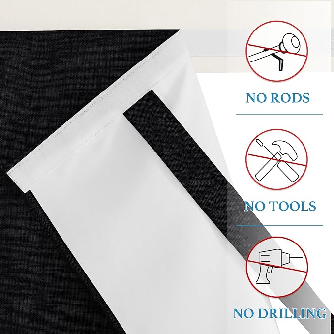 RYB Home 100% Blackout Door Curtains - Image 3