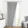 Vision Home Light Gray Pinch Pleated Full Blackout Curtains Linen Blended 60" by VisionHome