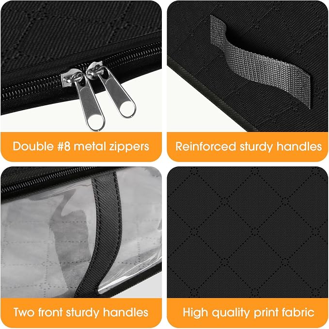 StorageRight Under Bed Storage Bags, 8 Pack, Comforters, Blankets and Seasonal - Image 3