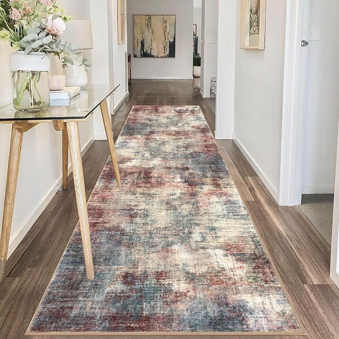 Abstract Runner Rug 3x10 Ft Washable Runners - Image 9