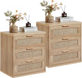 LEYAOYAO Rattan 23" Nightstands Set of 2 by LEYAOYAO-Findtheshiningpointofyourideallife%EF%BC%81
