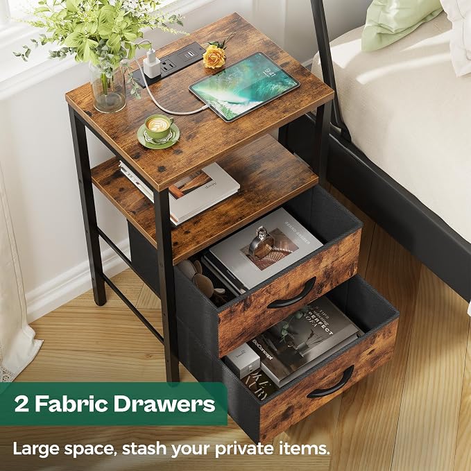 Huuger Nightstands Set of 2, End Tables - Image 5