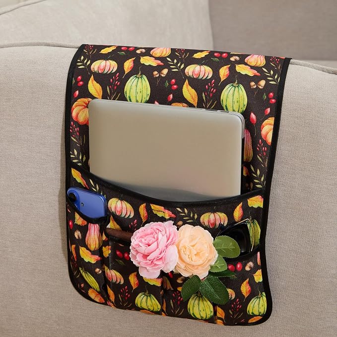 Sofa Armrest Organizer Non-Slip Arm Chair Hanging Caddy Remote Control Holder - Image 2