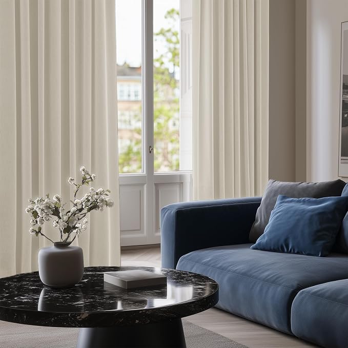 Deconovo Blackout Curtains for Bedroom and Living Room 72 Inches Long | Black - Image 6