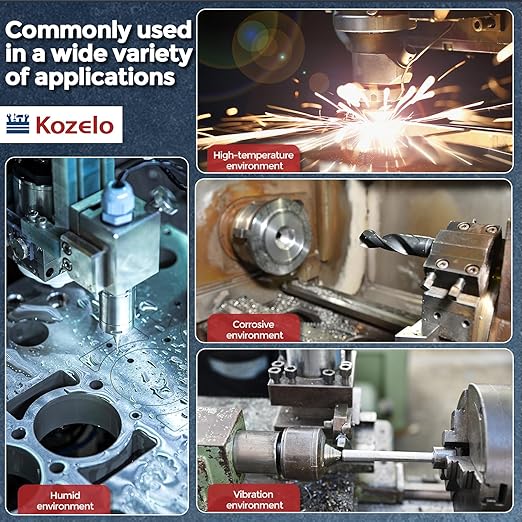 Kozelo 10pcs Socket Head Cap Screws - [M6-1 x 60mm] 304 Stainless Steel Allen Socket Drive for Electrical Motor 3D Printing Fan Engine Replacement Use, Silver