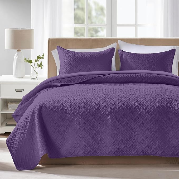 FLYMME Oversized King/California King Quilt Set 118"x106", Premium Microfiber by FLYMME