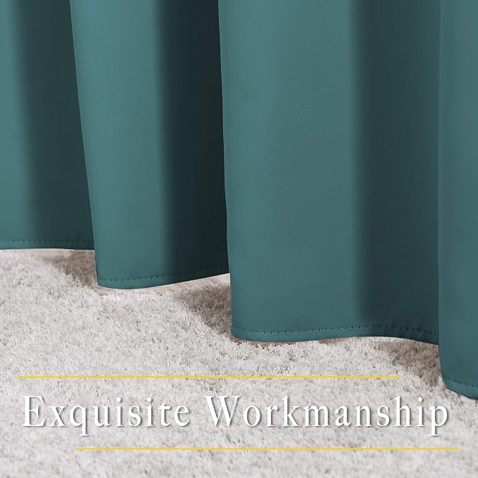 NICETOWN Blackout Curtains 63 inches Long, Grommet Window Treatment Energy - Image 6