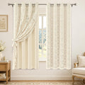 Yinhua Beige Blackout Curtains Double Layer Curtains by yinhua
