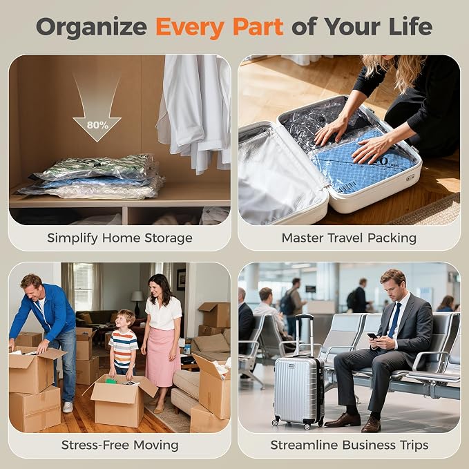 9-Pack Vacuum Bags for Travel - Image 8