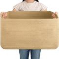 OIAHOMY 75L Large Blanket Basket, Woven Cotton Rope Baskets by MasterofSpaceOptimization