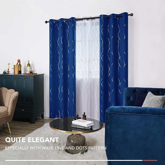 Deconovo Living Room Curtains 90 Inches Long, Thermal Insulated, Room Darkening - Image 7