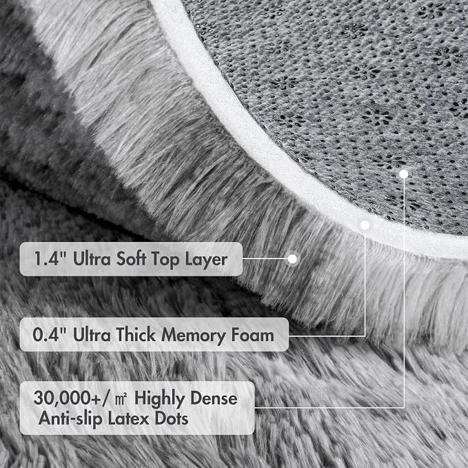 7x10 Ft Extra Large Shag Rugs for Living Room, Tie Dyed Ultra Soft Fluffy Furry - Image 8