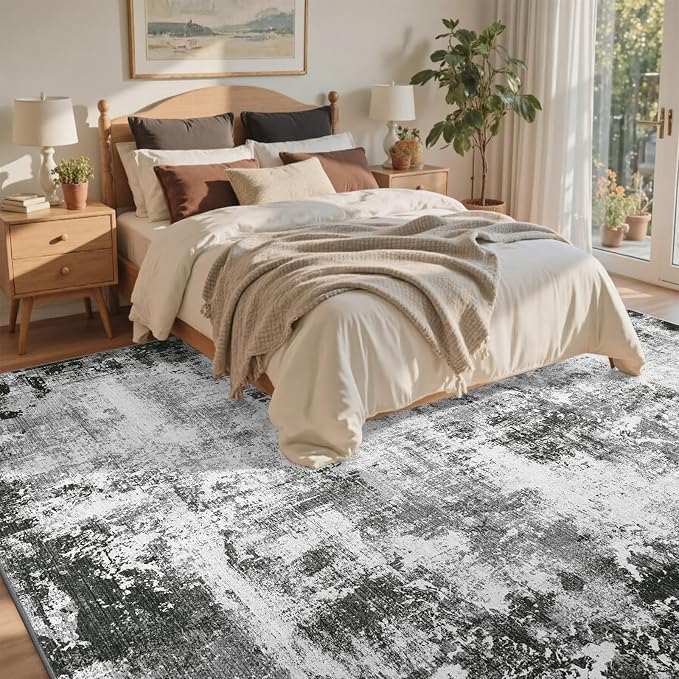 5x7 Ft Area Rugs for Living Room, Soft Non-Slip Washable Rugs Modern Abstract - Image 4