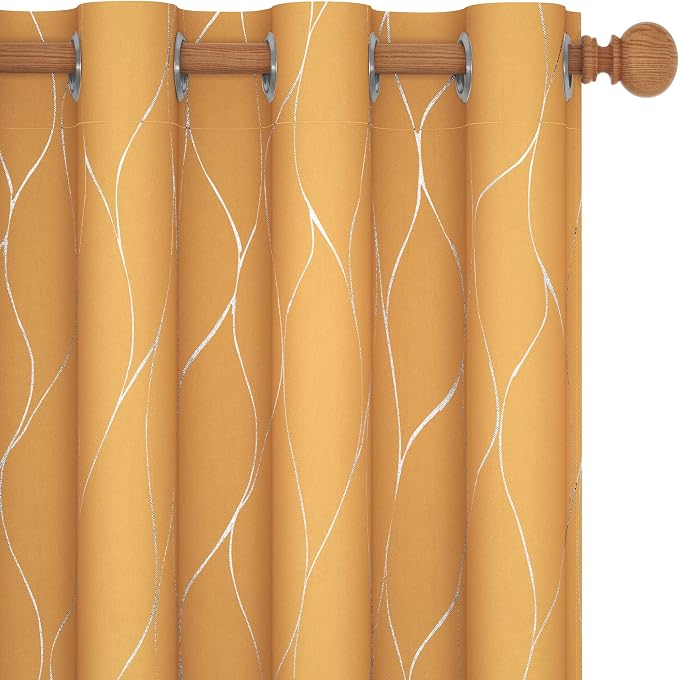 Deconovo Curtains for Living Room, Pattern Blackout Curtains 45 Inches Long | by Unknown