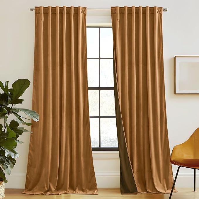 RYB HOME Velvet Room Darkening Curtains by RYBHOME