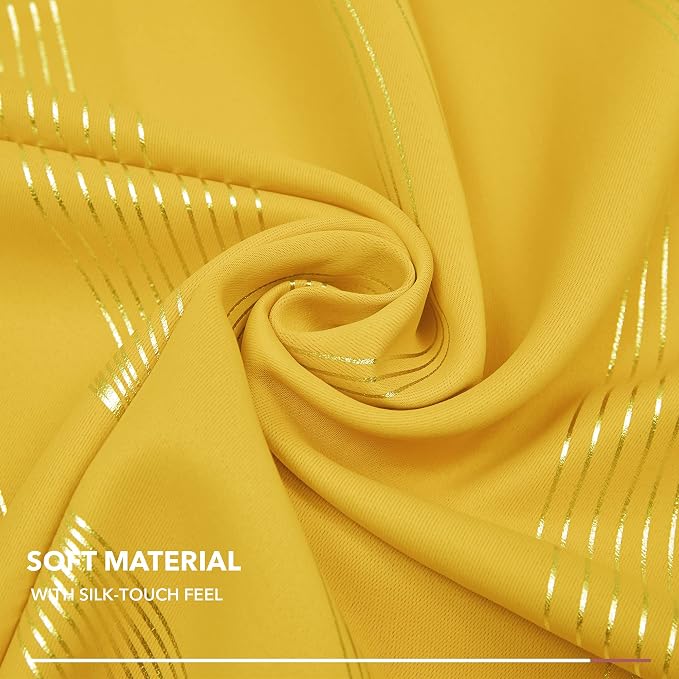 Deconovo Curtains for Living Room, Pattern Blackout Curtains 54 Inches Long | - Image 6